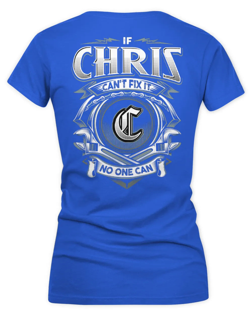 CHRIS AP81-K4-626 - Personalized Ahmed Quote Apparel “If Ahmed Can't Fix It, No One Can” - Women's V-Neck T-Shirt - Royal