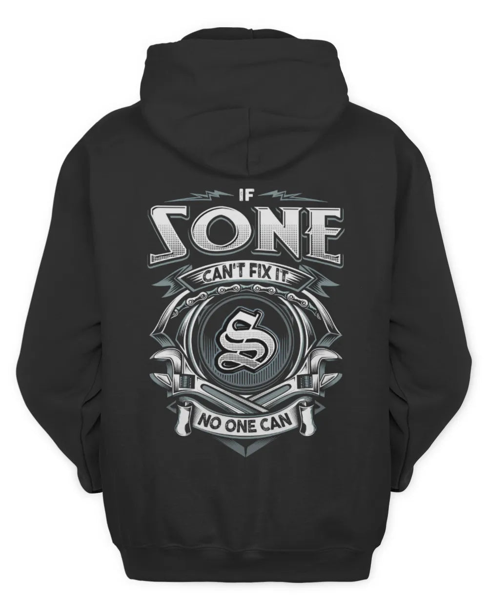 SONE AP81-K4-626 - Personalized Ahmed Quote Apparel “If Ahmed Can't Fix It, No One Can” - Unisex Hoodie - Black