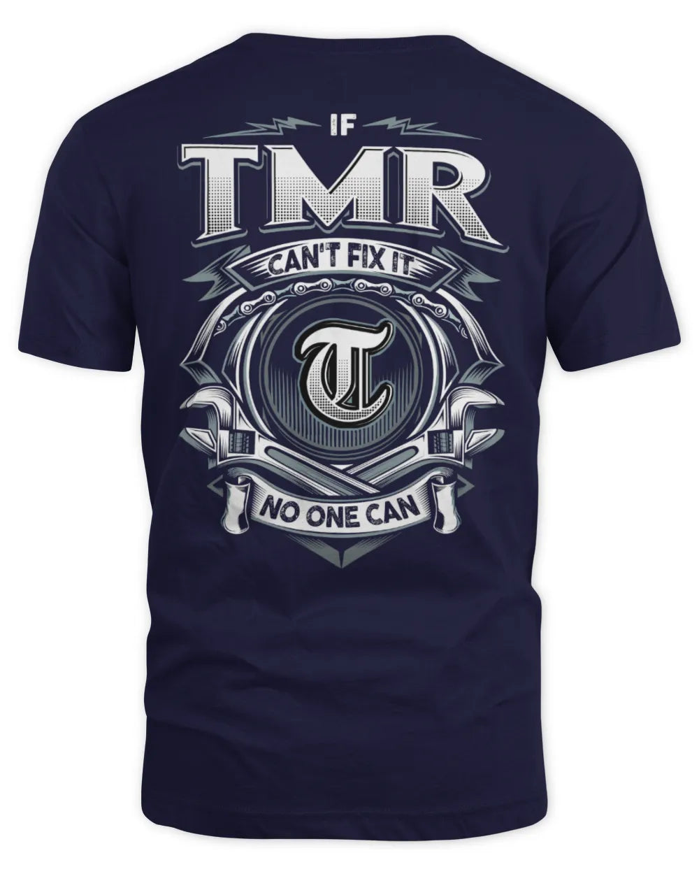 TMR AP81-K4-626 - Personalized Ahmed Quote Apparel “If Ahmed Can't Fix It, No One Can” - Unisex Standard T-Shirt - Navy