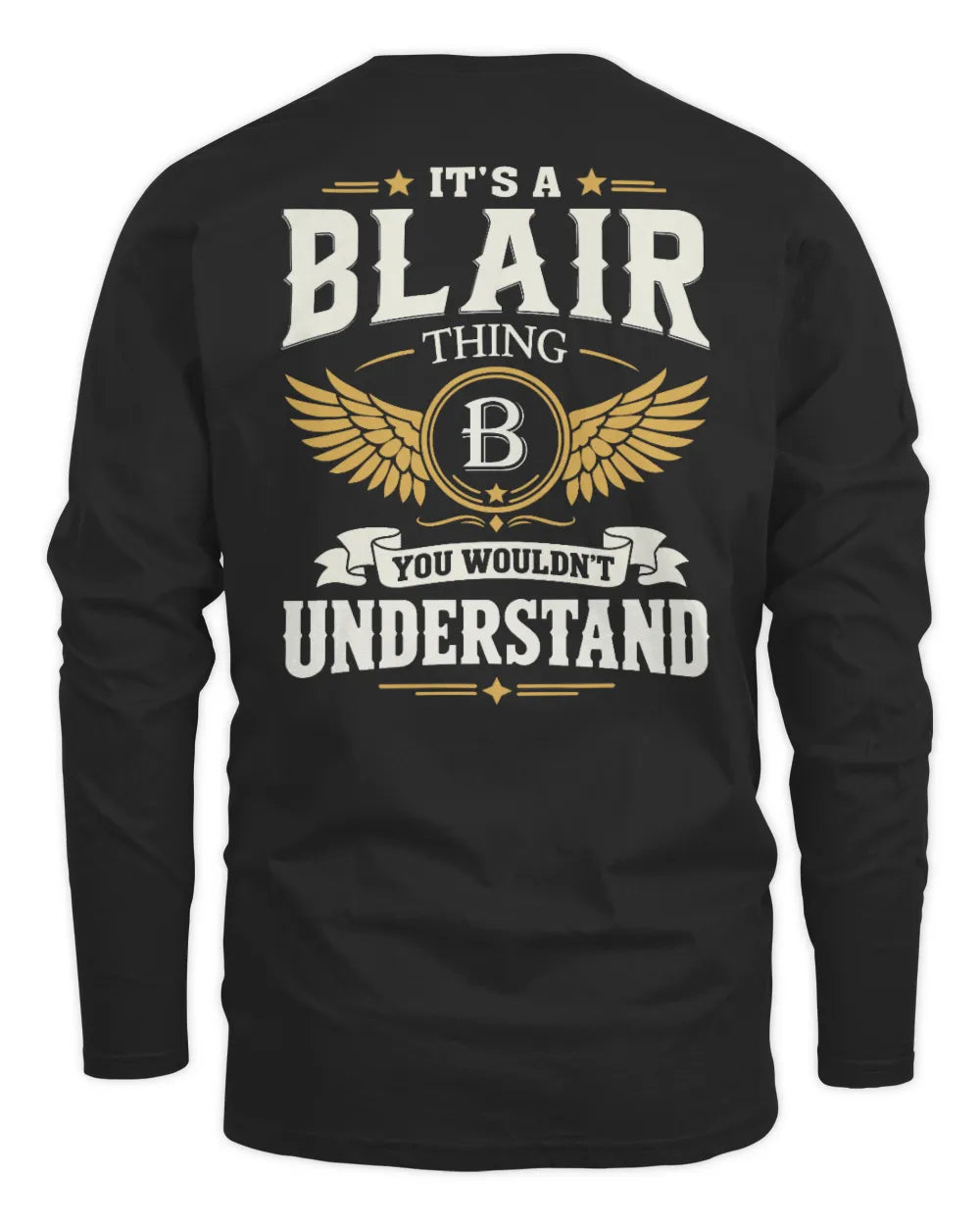 BLAIR KT06-M008 It’s a [NAME] Thing – You Wouldn’t Understand | Personalized Vintage T-Shirt - Men's Long Sleeved T-Shirt - Black