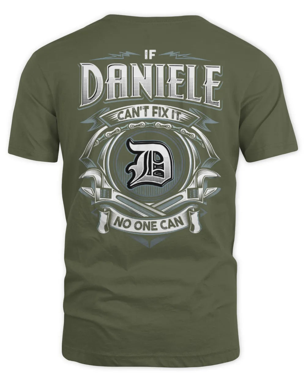 DANIELE AP81-K4-626 - Personalized Ahmed Quote Apparel “If Ahmed Can't Fix It, No One Can” - Unisex Standard T-Shirt - Military Green