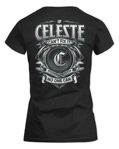 CELESTE AP81-K4-626 - Personalized Ahmed Quote Apparel “If Ahmed Can't Fix It, No One Can” - Women's Standard T-Shirt - Black