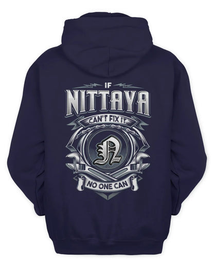 NITTAYA AP81-K4-626 - Personalized Ahmed Quote Apparel “If Ahmed Can't Fix It, No One Can” - Unisex Hoodie - Navy