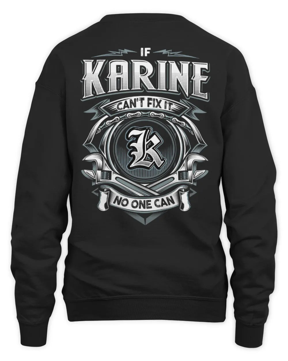 KARINE AP81-K4-626 - Personalized Ahmed Quote Apparel “If Ahmed Can't Fix It, No One Can” - Unisex Sweatshirt - Black