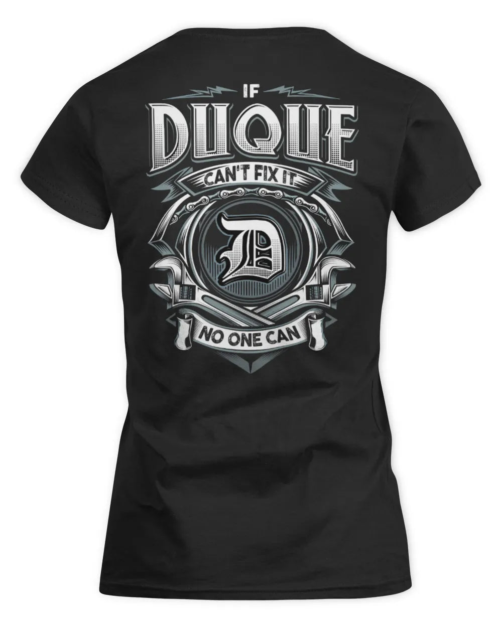 DUQUE AP81-K4-626 - Personalized Ahmed Quote Apparel “If Ahmed Can't Fix It, No One Can” - Women's Standard T-Shirt - Black