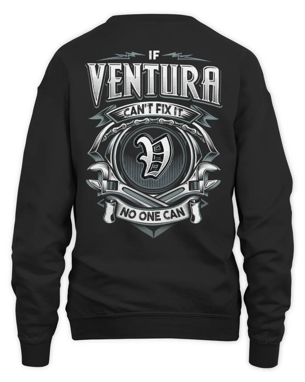VENTURA AP81-K4-626 - Personalized Ahmed Quote Apparel “If Ahmed Can't Fix It, No One Can” - Unisex Sweatshirt - Black
