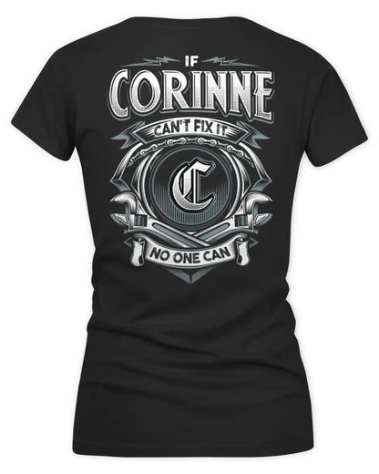 CORINNE AP81-K4-626 - Personalized Ahmed Quote Apparel “If Ahmed Can't Fix It, No One Can” - Women's V-Neck T-Shirt - Black