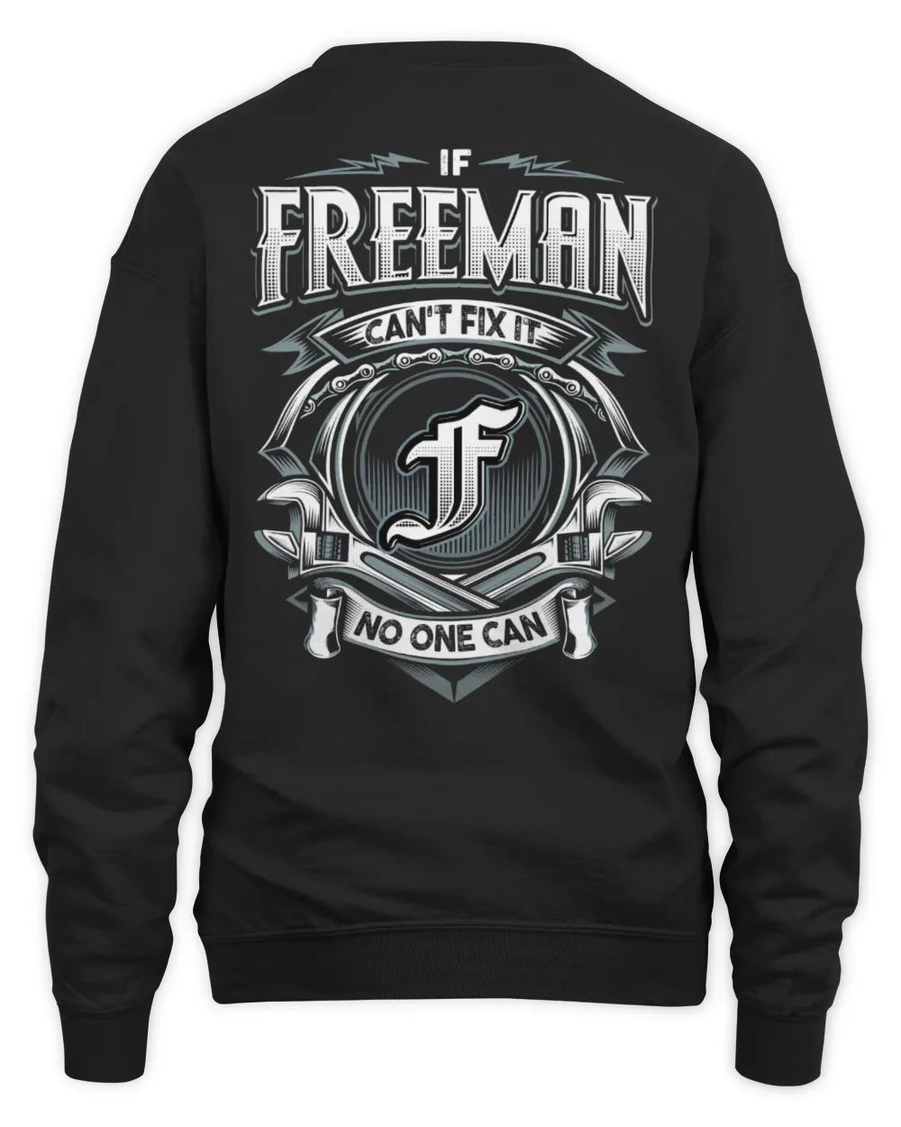 FREEMAN AP81-K4-626 - Personalized Ahmed Quote Apparel “If Ahmed Can't Fix It, No One Can” - Unisex Sweatshirt - Black