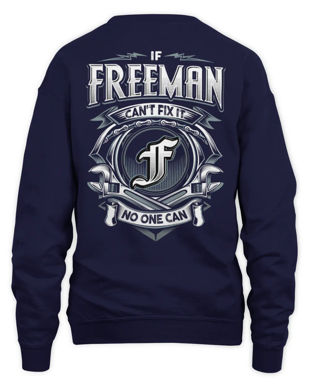 FREEMAN AP81-K4-626 - Personalized Ahmed Quote Apparel “If Ahmed Can't Fix It, No One Can” - Unisex Sweatshirt - Navy
