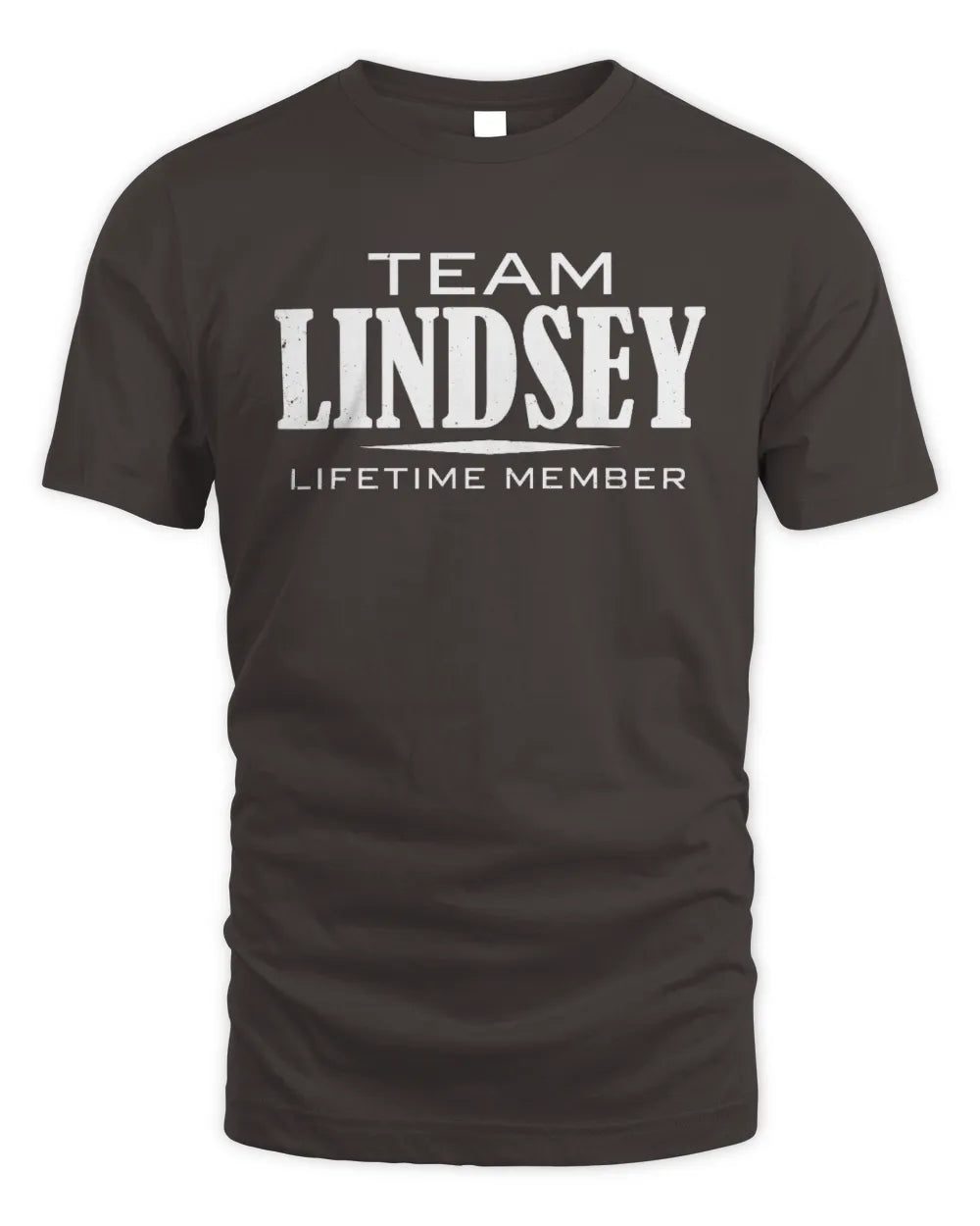 LINDSEY BL62-K4-128 - Personalized “Team NAME Lifetime Member” - Unisex Standard T-Shirt - Dark Chocolate