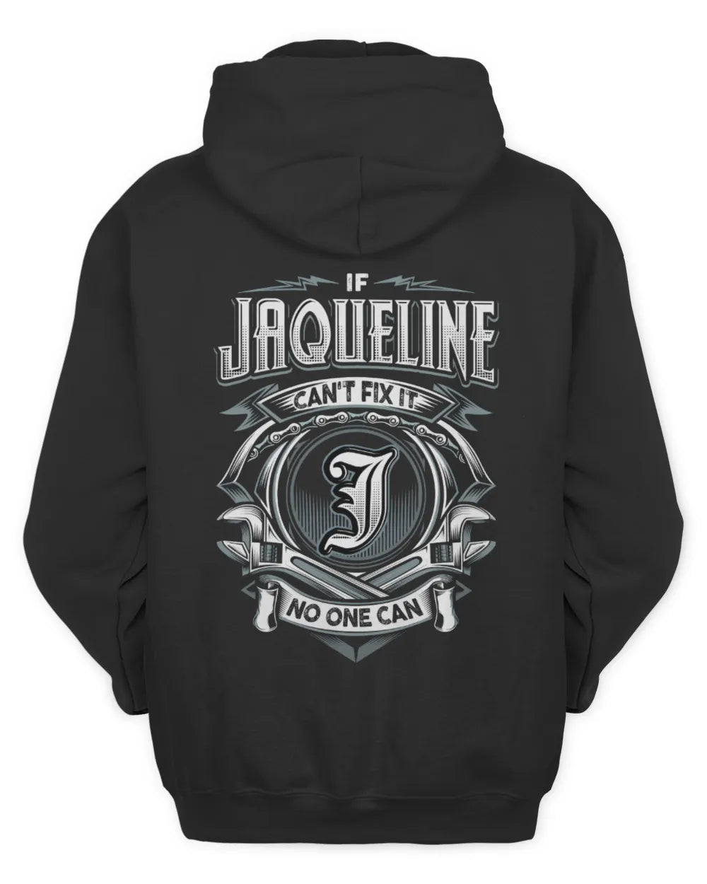 JAQUELINE AP81-K4-626 - Personalized Ahmed Quote Apparel “If Ahmed Can't Fix It, No One Can” - Unisex Hoodie - Black