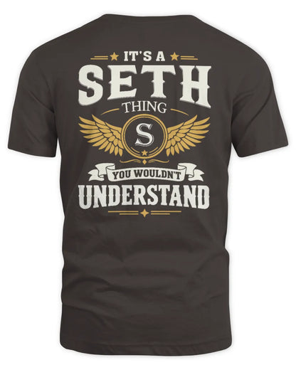 SETH KT06-M008 It’s a [NAME] Thing – You Wouldn’t Understand | Personalized Vintage T-Shirt - Unisex Standard T-Shirt - Dark Chocolate