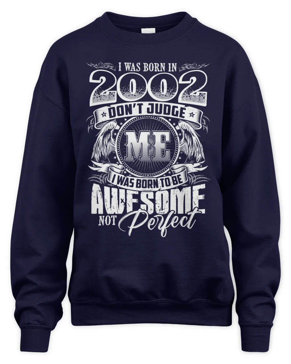 2002 HH89-K2 – Awesome Birth Year Quote T-Shirt - Unisex Sweatshirt - Navy
