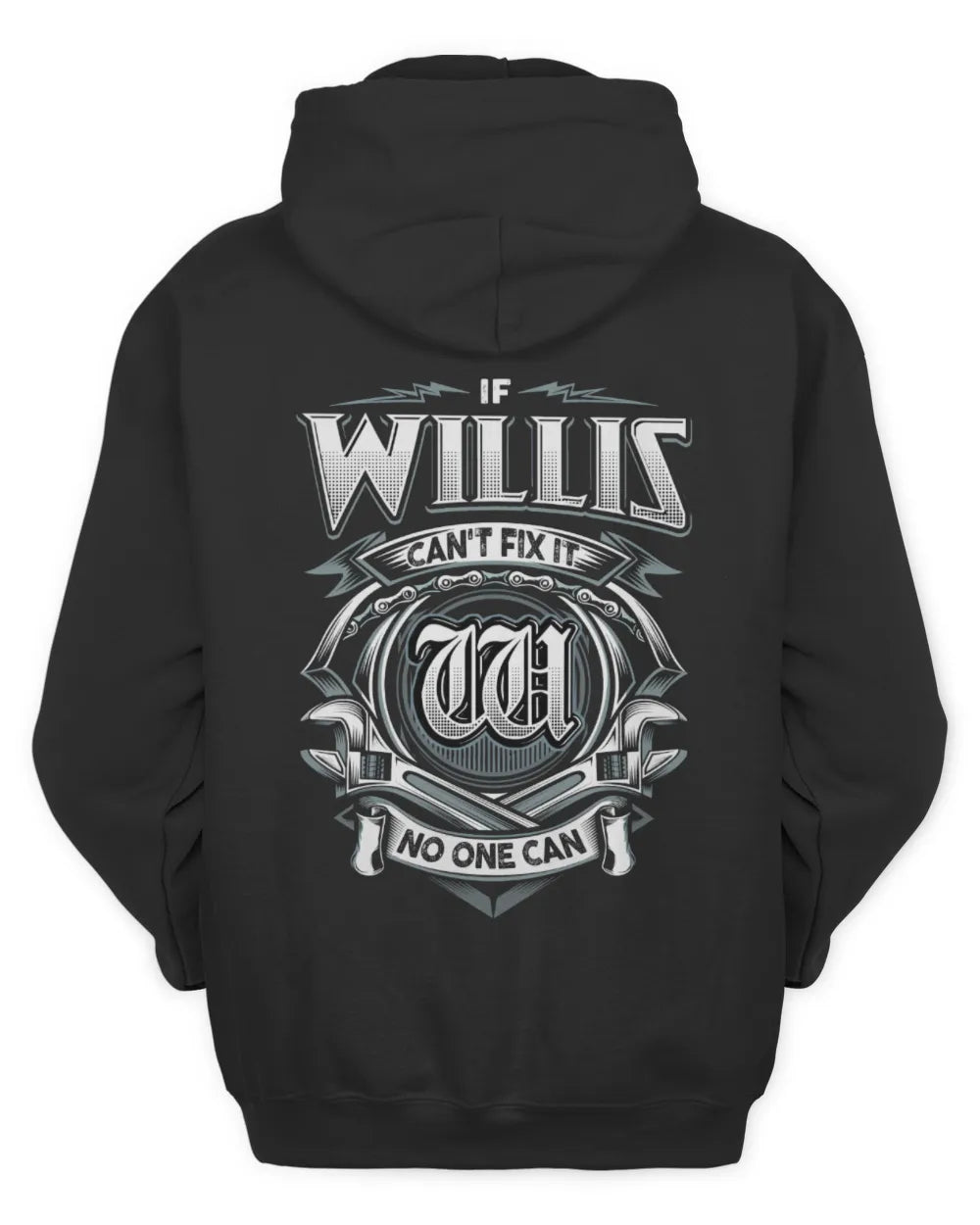 WILLIS AP81-K4-626 - Personalized Ahmed Quote Apparel “If Ahmed Can't Fix It, No One Can” - Unisex Hoodie - Black