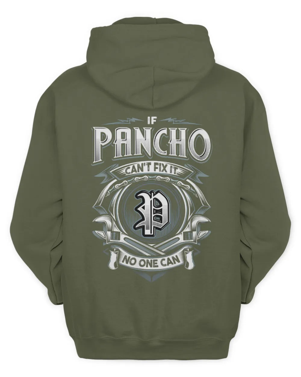 PANCHO AP81-K4-626 - Personalized Ahmed Quote Apparel “If Ahmed Can't Fix It, No One Can” - Unisex Hoodie - Military Green
