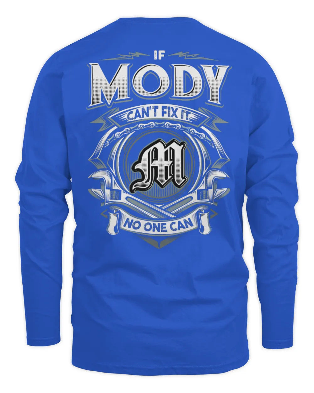 MODY AP81-K4-626 - Personalized Ahmed Quote Apparel “If Ahmed Can't Fix It, No One Can” - Men's Long Sleeved T-Shirt - Royal