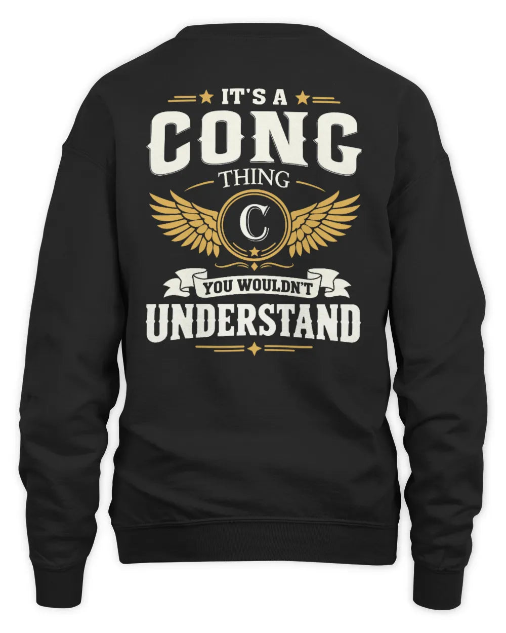 CONG KT06-M008 It’s a [NAME] Thing – You Wouldn’t Understand | Personalized Vintage T-Shirt - Unisex Sweatshirt - Black