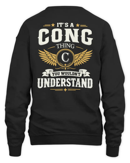 CONG KT06-M008 It’s a [NAME] Thing – You Wouldn’t Understand | Personalized Vintage T-Shirt - Unisex Sweatshirt - Black