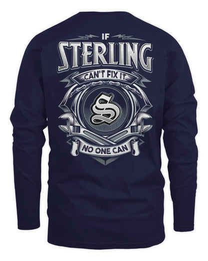 STERLING AP81-K4-626 - Personalized Ahmed Quote Apparel “If Ahmed Can't Fix It, No One Can” - Men's Long Sleeved T-Shirt - Navy