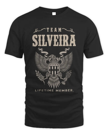 SILVEIRA TP06-K82 – Personalized Classic Style Apparel “Team NAME Lifetime Member” - Unisex Standard T-Shirt - Black