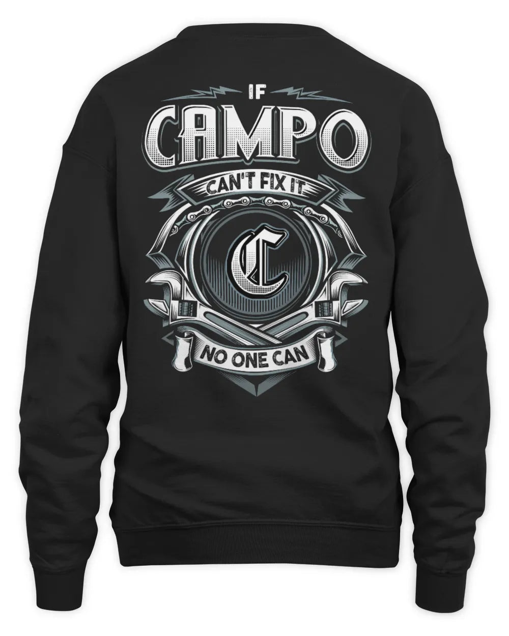 CAMPO AP81-K4-626 - Personalized Ahmed Quote Apparel “If Ahmed Can't Fix It, No One Can” - Unisex Sweatshirt - Black