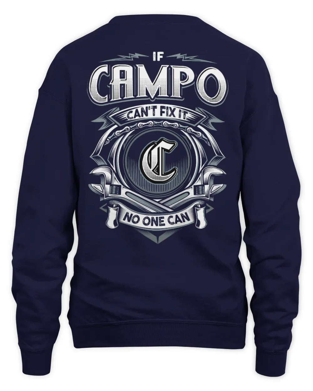 CAMPO AP81-K4-626 - Personalized Ahmed Quote Apparel “If Ahmed Can't Fix It, No One Can” - Unisex Sweatshirt - Navy
