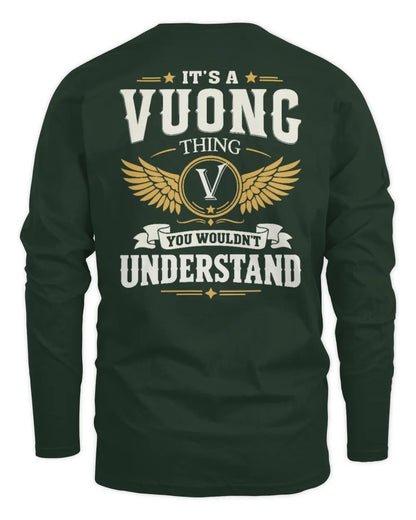 VUONG KT06-M008 It’s a [NAME] Thing – You Wouldn’t Understand | Personalized Vintage T-Shirt - Men's Long Sleeved T-Shirt - Forest Green