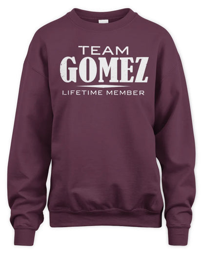 GOMEZ BL62-K4-128 - Personalized “Team NAME Lifetime Member” - Unisex Sweatshirt - Maroon