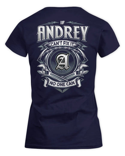 ANDREY AP81-K4-626 - Personalized Ahmed Quote Apparel “If Ahmed Can't Fix It, No One Can” - Women's Standard T-Shirt - Navy