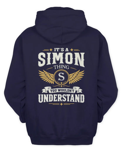 SIMON KT06-M008 It’s a [NAME] Thing – You Wouldn’t Understand | Personalized Vintage T-Shirt - Unisex Hoodie - Navy