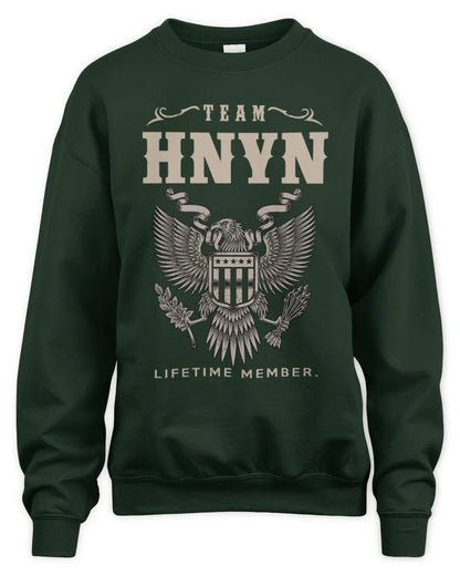 HNYN TP06-K82 – Personalized Classic Style Apparel “Team NAME Lifetime Member” - Unisex Sweatshirt - Forest Green