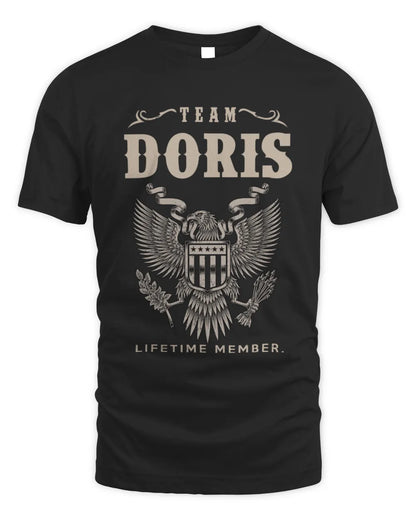 DORIS TP06-K82 – Personalized Classic Style Apparel “Team NAME Lifetime Member” - Unisex Standard T-Shirt - Black