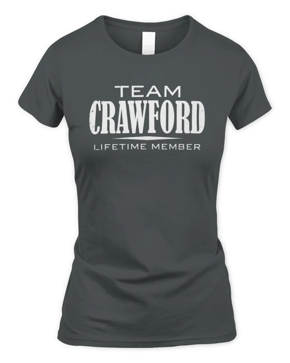 CRAWFORD BL62-K4-128 - Personalized “Team NAME Lifetime Member” - Women's Standard T-Shirt - Charcoal