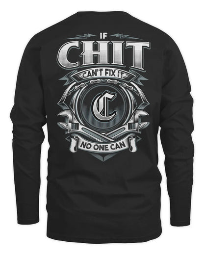 CHIT AP81-K4-626 - Personalized Ahmed Quote Apparel “If Ahmed Can't Fix It, No One Can” - Men's Long Sleeved T-Shirt - Black