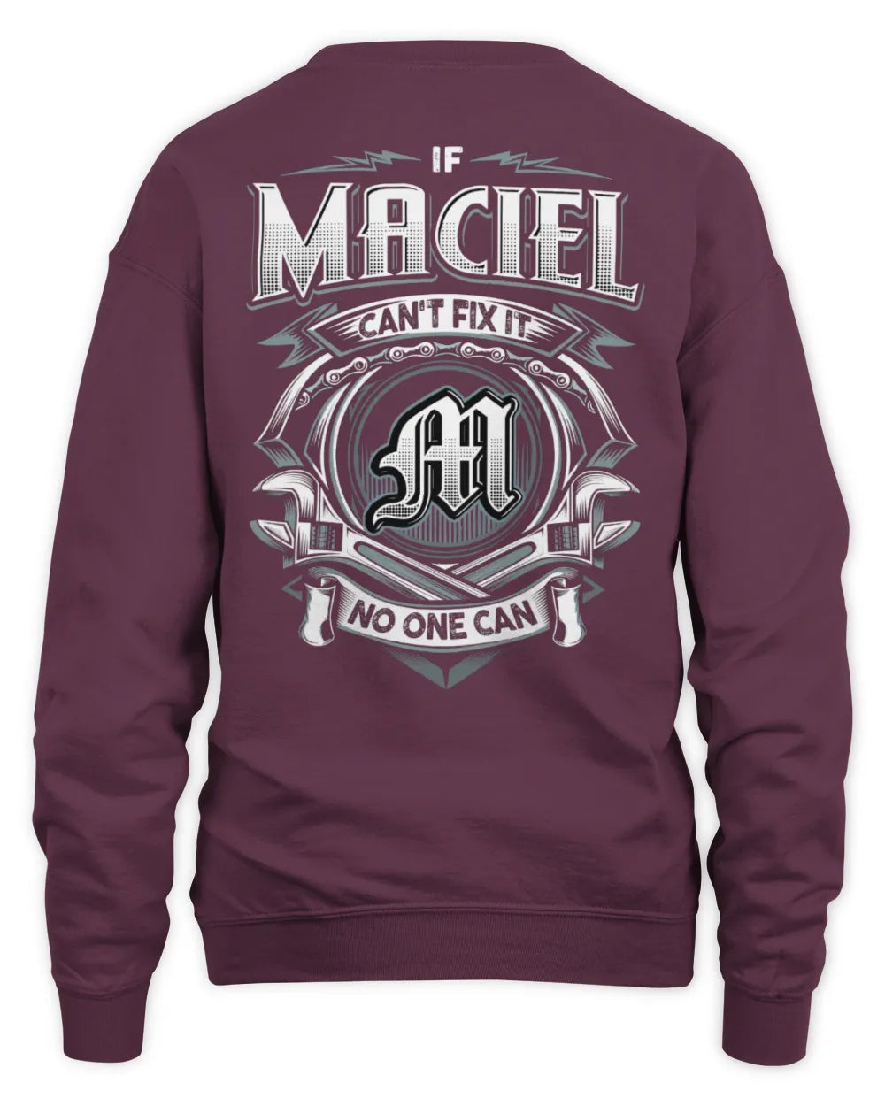 MACIEL AP81-K4-626 - Personalized Ahmed Quote Apparel “If Ahmed Can't Fix It, No One Can” - Unisex Sweatshirt - Maroon