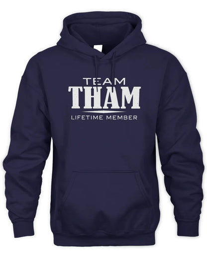 THAM BL62-K4-128 - Personalized “Team NAME Lifetime Member” - Unisex Hoodie - Navy