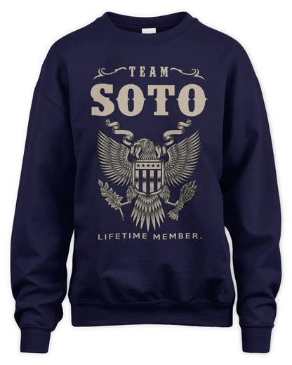 SOTO TP06-K82 – Personalized Classic Style Apparel “Team NAME Lifetime Member” - Unisex Sweatshirt - Navy