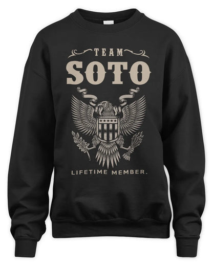 SOTO TP06-K82 – Personalized Classic Style Apparel “Team NAME Lifetime Member” - Unisex Sweatshirt - Black