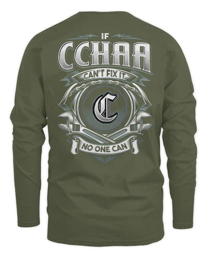 CCHAA AP81-K4-626 - Personalized Ahmed Quote Apparel “If Ahmed Can't Fix It, No One Can” - Men's Long Sleeved T-Shirt - Military Green