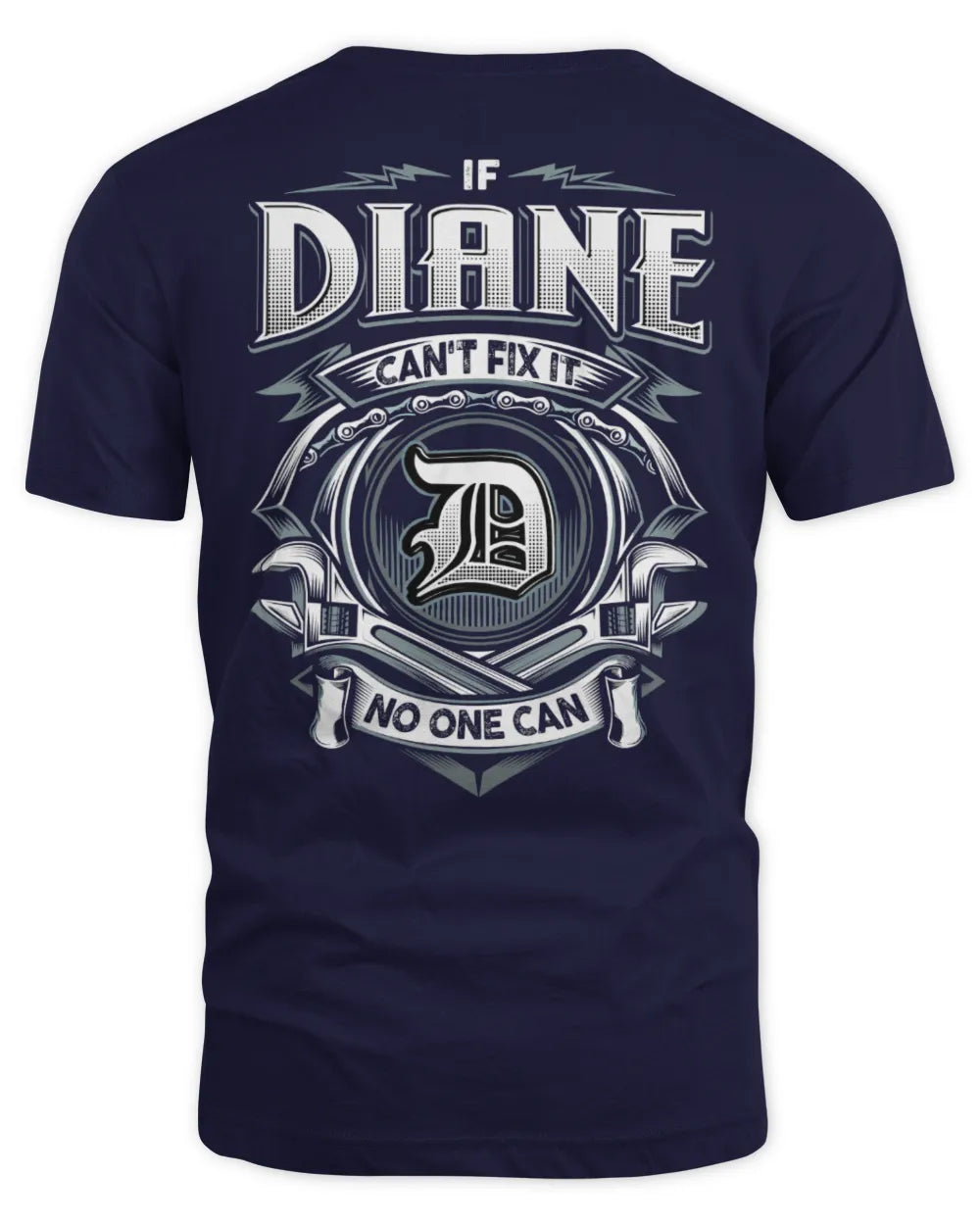 DIANE AP81-K4-626 - Personalized Ahmed Quote Apparel “If Ahmed Can't Fix It, No One Can” - Unisex Standard T-Shirt - Navy