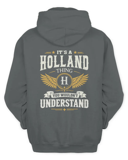 HOLLAND KT06-M008 It’s a [NAME] Thing – You Wouldn’t Understand | Personalized Vintage T-Shirt - Unisex Hoodie - Charcoal