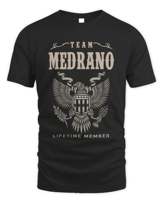 MEDRANO TP06-K82 – Personalized Classic Style Apparel “Team NAME Lifetime Member” - Unisex Standard T-Shirt - Black