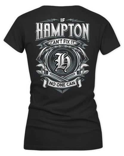 HAMPTON AP81-K4-626 - Personalized Ahmed Quote Apparel “If Ahmed Can't Fix It, No One Can” - Women's V-Neck T-Shirt - Black