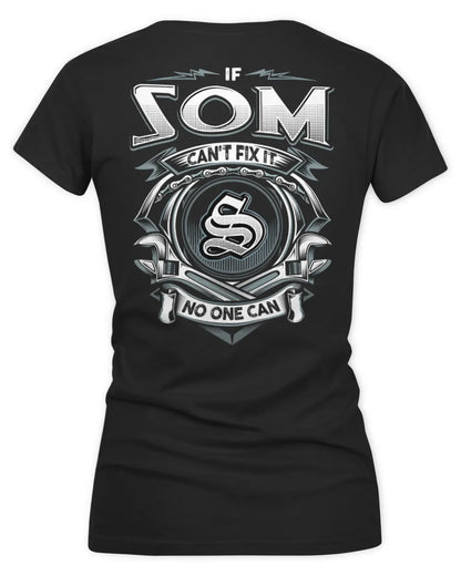 SOM AP81-K4-626 - Personalized Ahmed Quote Apparel “If Ahmed Can't Fix It, No One Can” - Women's V-Neck T-Shirt - Black