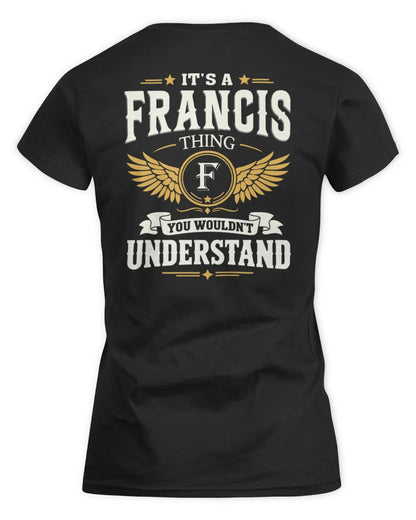 FRANCIS KT06-M008 It’s a [NAME] Thing – You Wouldn’t Understand | Personalized Vintage T-Shirt - Women's Standard T-Shirt - Black