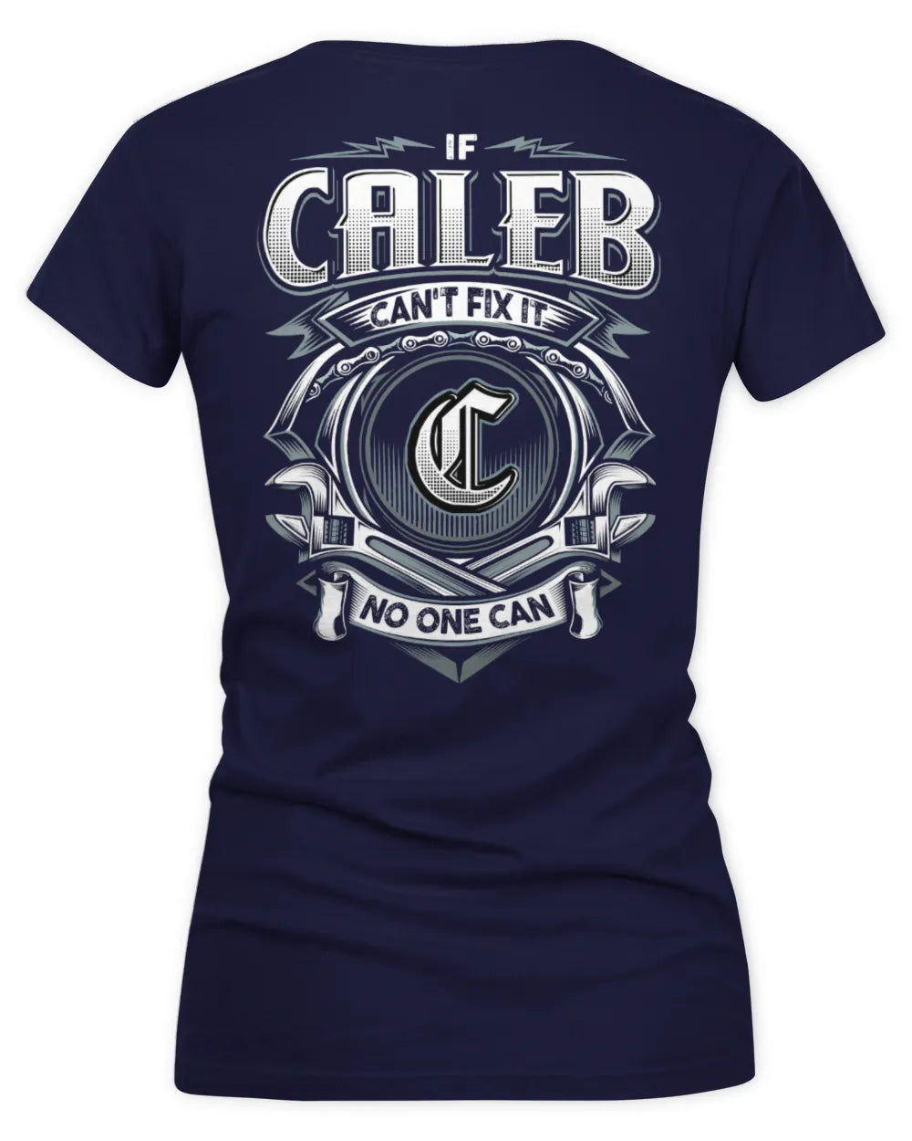 CALEB AP81-K4-626 - Personalized Ahmed Quote Apparel “If Ahmed Can't Fix It, No One Can” - Women's V-Neck T-Shirt - Navy