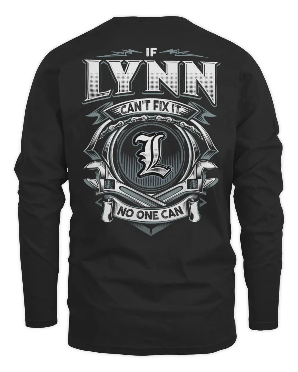LYNN AP81-K4-626 - Personalized Ahmed Quote Apparel “If Ahmed Can't Fix It, No One Can” - Men's Long Sleeved T-Shirt - Black