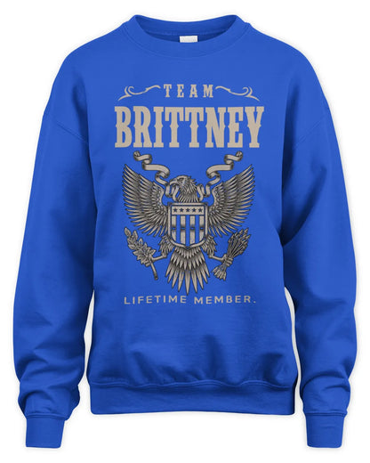 BRITTNEY TP06-K82 – Personalized Classic Style Apparel “Team NAME Lifetime Member” - Unisex Sweatshirt - Royal