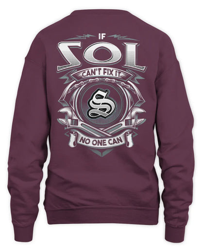 SOL AP81-K4-626 - Personalized Ahmed Quote Apparel “If Ahmed Can't Fix It, No One Can” - Unisex Sweatshirt - Maroon