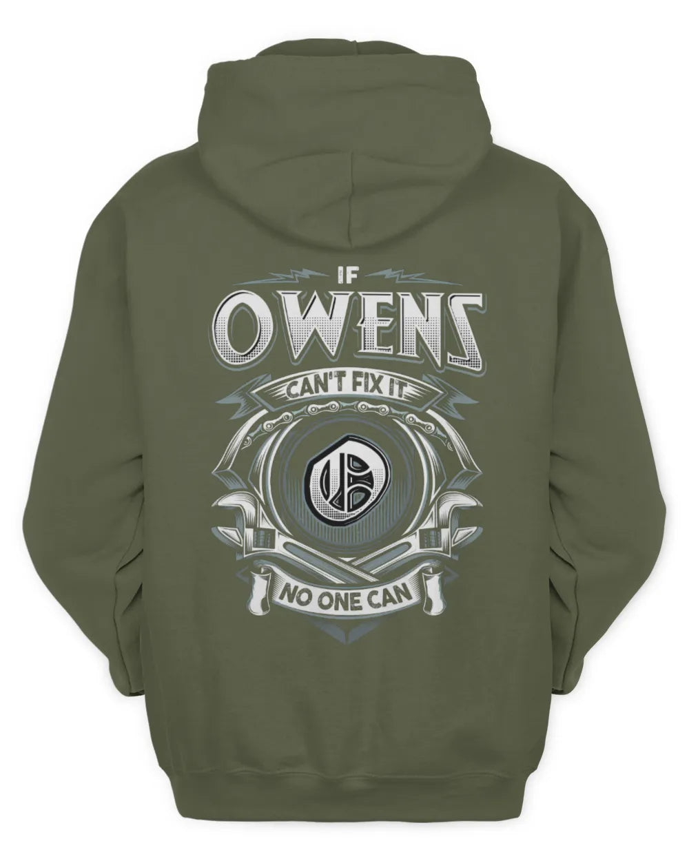 OWENS AP81-K4-626 - Personalized Ahmed Quote Apparel “If Ahmed Can't Fix It, No One Can” - Unisex Hoodie - Military Green